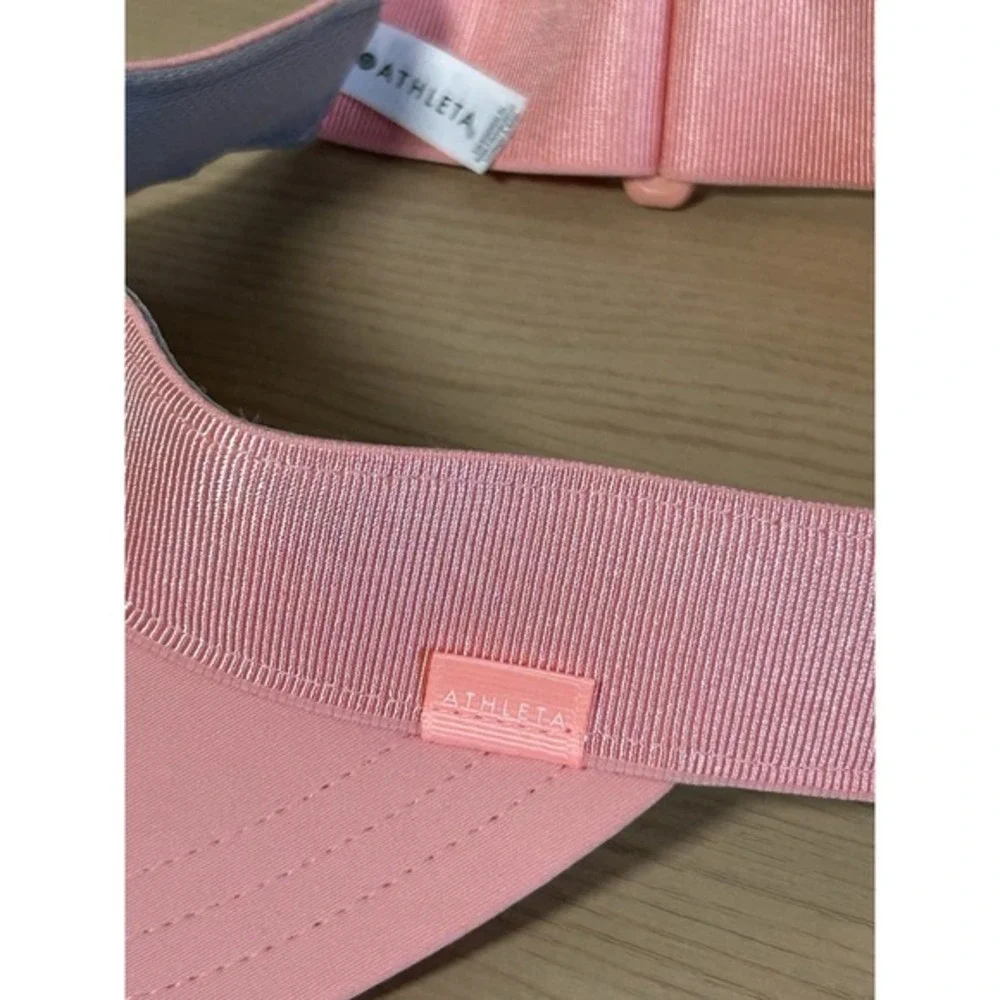 Athleta‎ Women's Pink Ribbed Visor NWOT Activewear Tennis Golf Sports Hat Summer